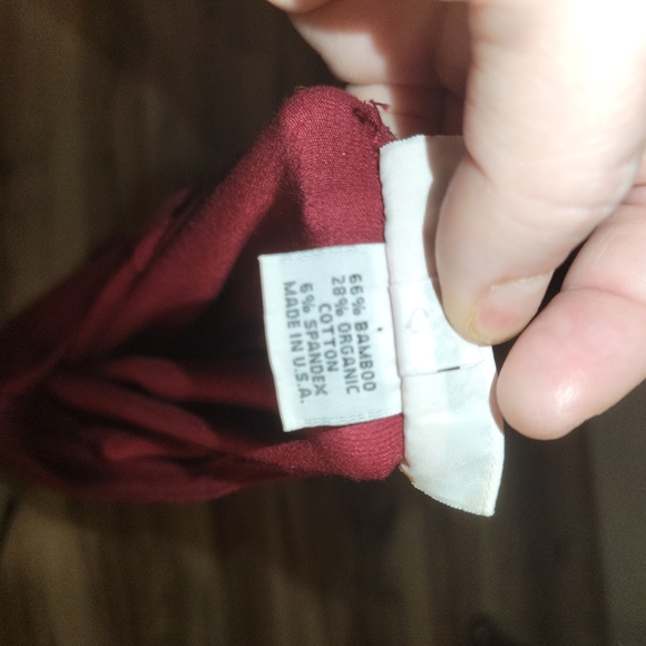 Bryn Walker Burgundy Oversized Tunic Bamboo Organic Cotton Top - Picture 13 of 13